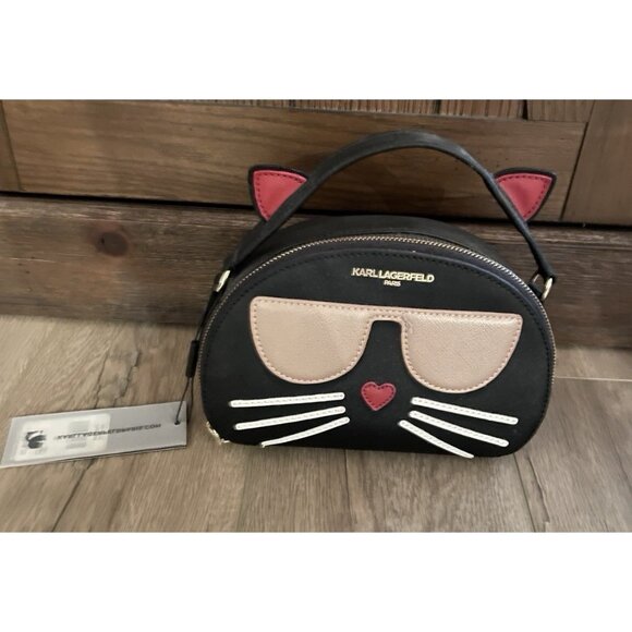 Karl Lagerfeld Maybelle Choupette Cat Top Handle Crossbody Bag Purse Handbag - Picture 1 of 16